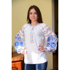 Embroidered blouse "Zgarda Blue"
